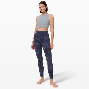 LULULEMON Diamond Dye align leggings 28” NAVY BLUE SIZE 4